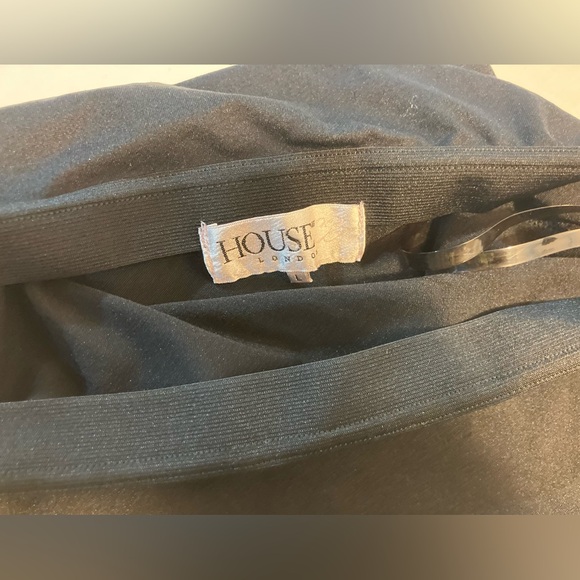 House of CB London Vintage Jersey Knit Strapless Mini Dress Black Small/Medium - Picture 5 of 10